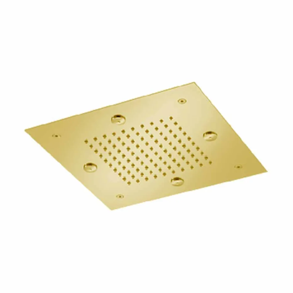 Stålduschhuvud med regnstråle och nebulisatorer tillverkade i Italien - Selmo Viadurini