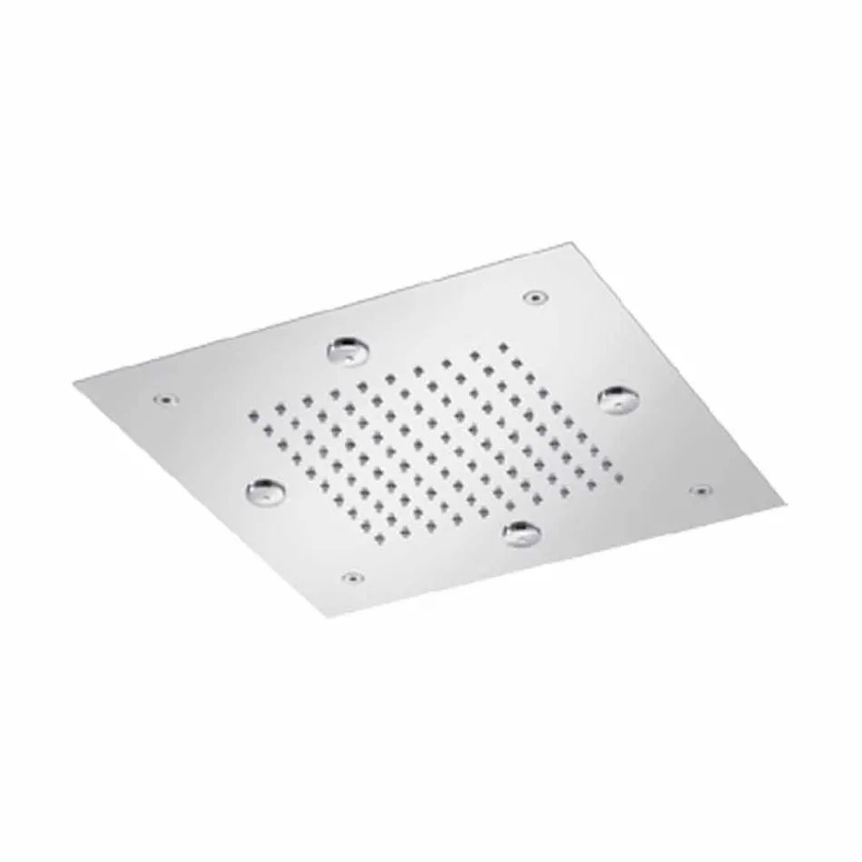 Stålduschhuvud med regnstråle och nebulisatorer tillverkade i Italien - Selmo Viadurini