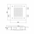 Enkelstråldusch med rostfritt stål med LED-kromoterapi Tillverkad i Italien - Sauron Viadurini