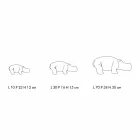 Flodhästformade keramiska ornament, tillverkade i Italien - vild Viadurini