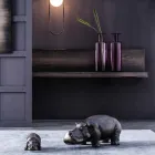 Flodhästformade keramiska ornament, tillverkade i Italien - vild Viadurini