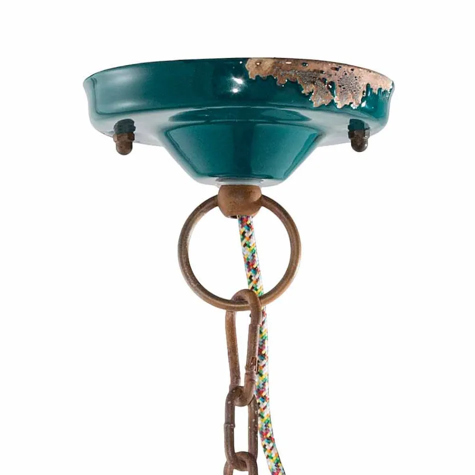 Upphängning spotlight i vintage keramik och järn Allie Viadurini