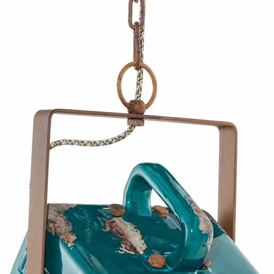 Upphängning spotlight i vintage keramik och järn Allie Viadurini