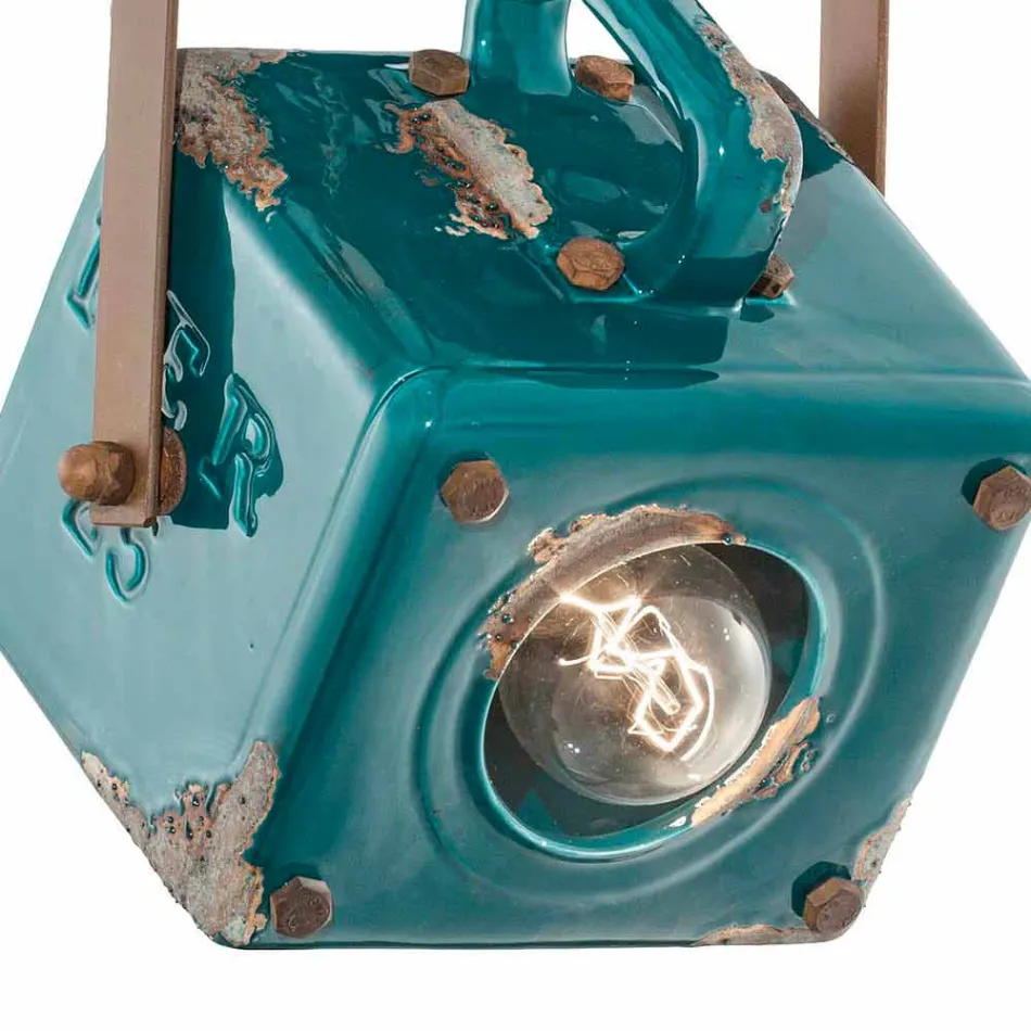 Upphängning spotlight i vintage keramik och järn Allie Viadurini