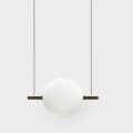Designupphängning i glas och mässing med LED-ljus, 3 storlekar - Alma av Il Fanale