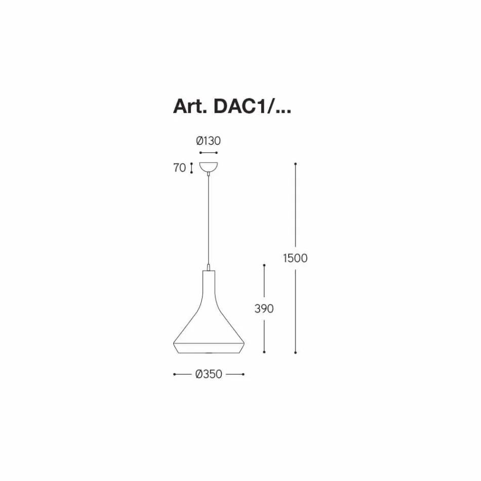 Designupphängning i aluminium Tillverkad i Italien - Cappadocia Aldo Bernardi Viadurini