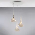 Järnhängelampa med Pyrexglas Tillverkad i Italien för inredning - Corinto Viadurini