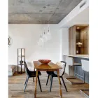 Järnhängelampa med Pyrexglas Tillverkad i Italien för inredning - Olimpo Viadurini