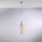 Järnhängelampa med Pyrexglas Tillverkad i Italien för inredning - Sparta Viadurini