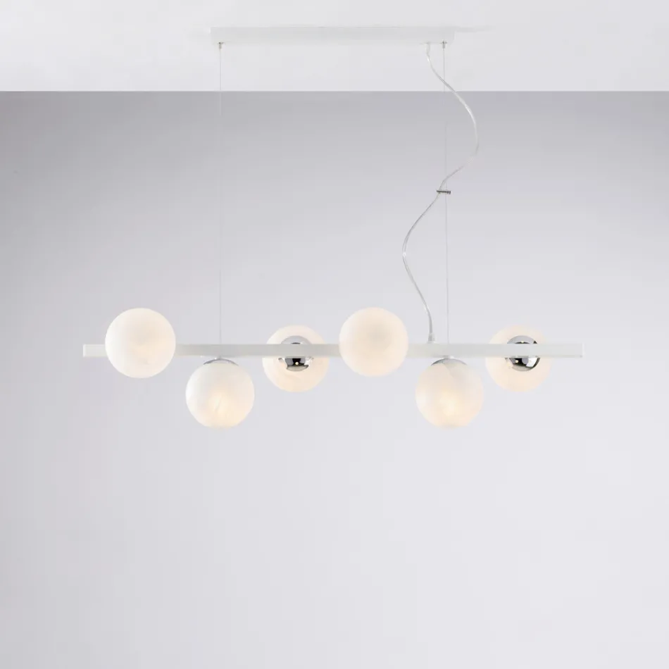 Lackerad järnhängelampa tillverkad i Italien för inredning - Berlin Viadurini