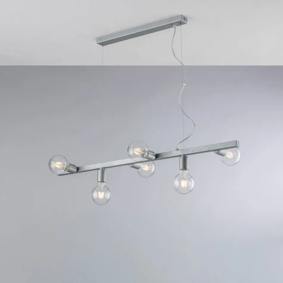 Lackerad järnhänglampa tillverkad i Italien för inredning - Verona Viadurini