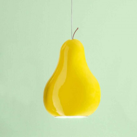 Modern päronformad keramisk suspension - frukt Aldo Bernardi Viadurini