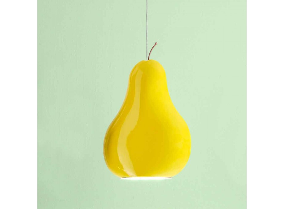 Modern päronformad keramisk suspension - frukt Aldo Bernardi Viadurini