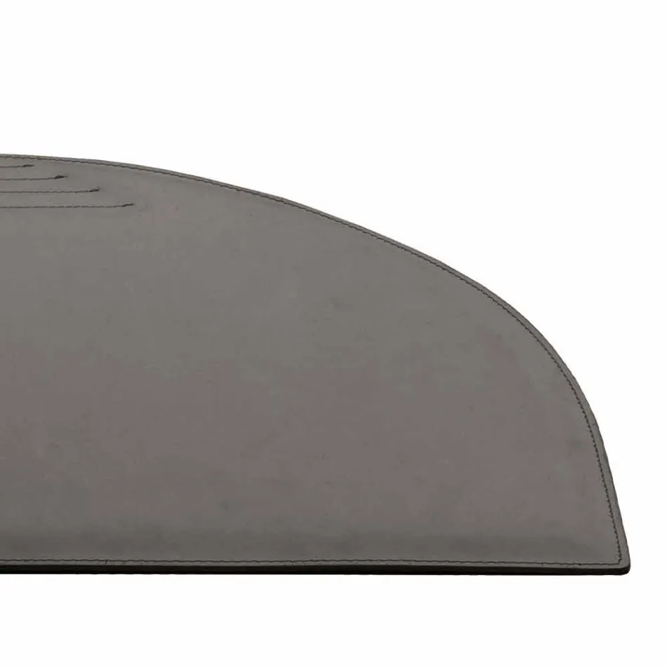 Regenererad läderbordsunderlägg med pennstoppsömmar tillverkade i Italien - Medea Viadurini