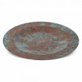 Handkonserverad grön eller brun koppar bordstablett 31 cm 6 stycken - Rocho