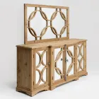 156x83 cm spegel i åldrad naturlig furu - Agosta Viadurini