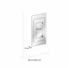 Trelags väggspegel och svart struktur italiensk design - Plaudio Viadurini