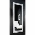 Silverväggspegel, modernt guldträ producerat i Italien Teodoro Viadurini