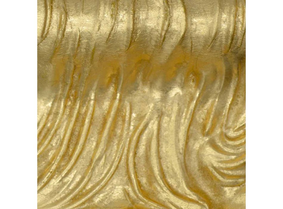 Silverväggspegel, modernt guldträ producerat i Italien Teodoro Viadurini