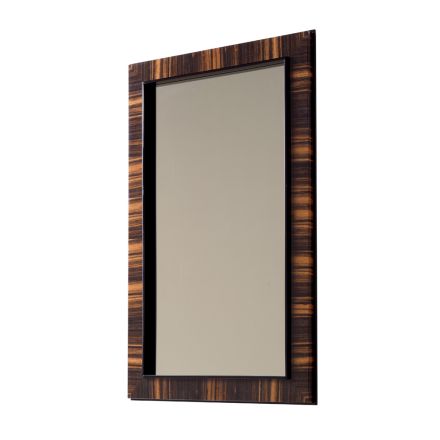 Väggmonterad spegel / ebenholts trä Grilli Zarafa gjord i Italien Viadurini