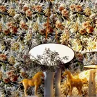 Väggmonterad spegel / golvstående massivt trä Grilli York tillverkat i Italien Viadurini