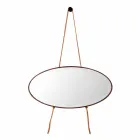 Väggmonterad spegel / golvstående massivt trä Grilli York tillverkat i Italien Viadurini