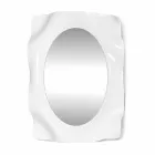 Spegelvägg vit mjölk Diva modern design, tillverkad i Italien Viadurini