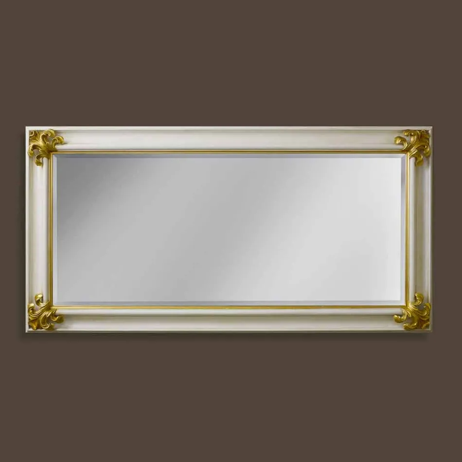 Modern design handgjorda träväggspegel tillverkad i Italien Stefano Viadurini