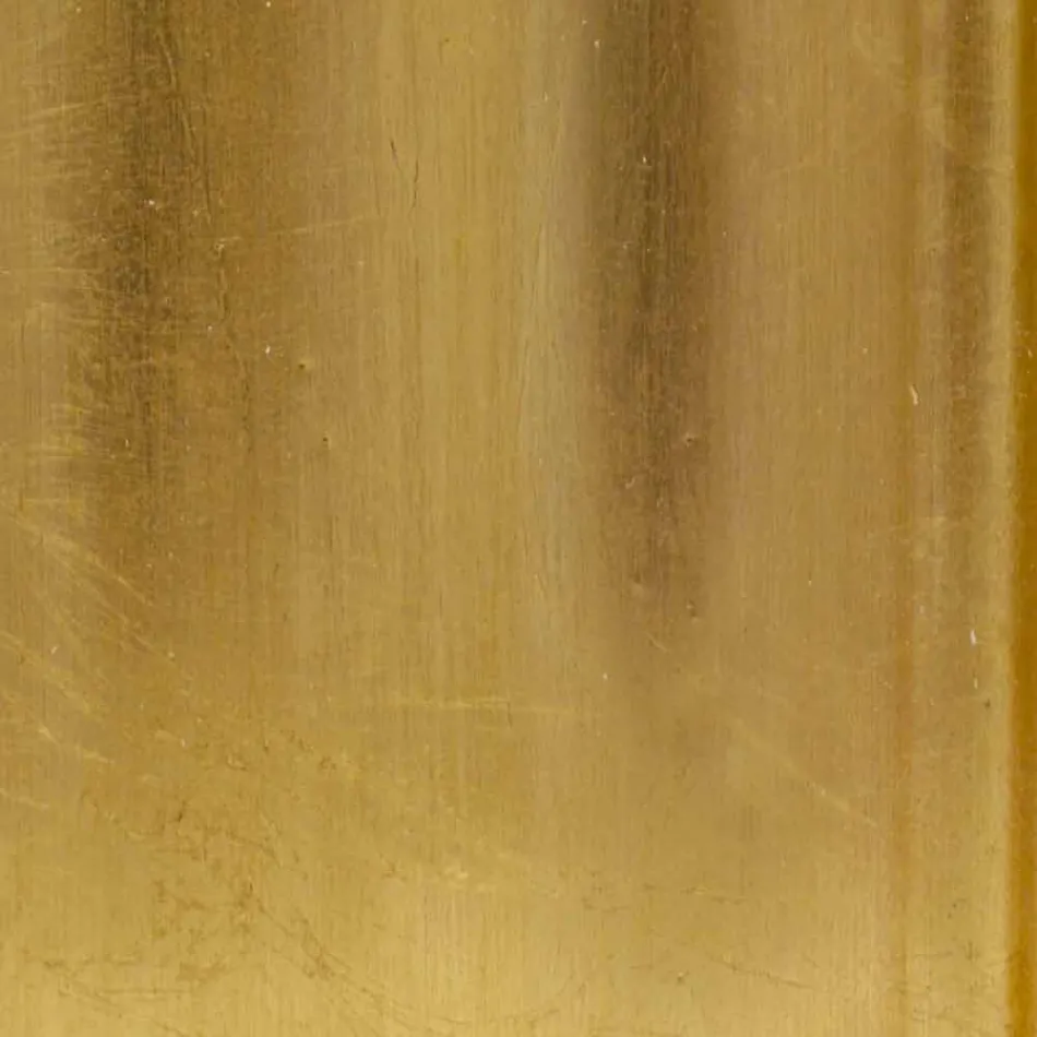 Väggspegel i silver eller guld trä gjord i Italien Giuseppe Viadurini