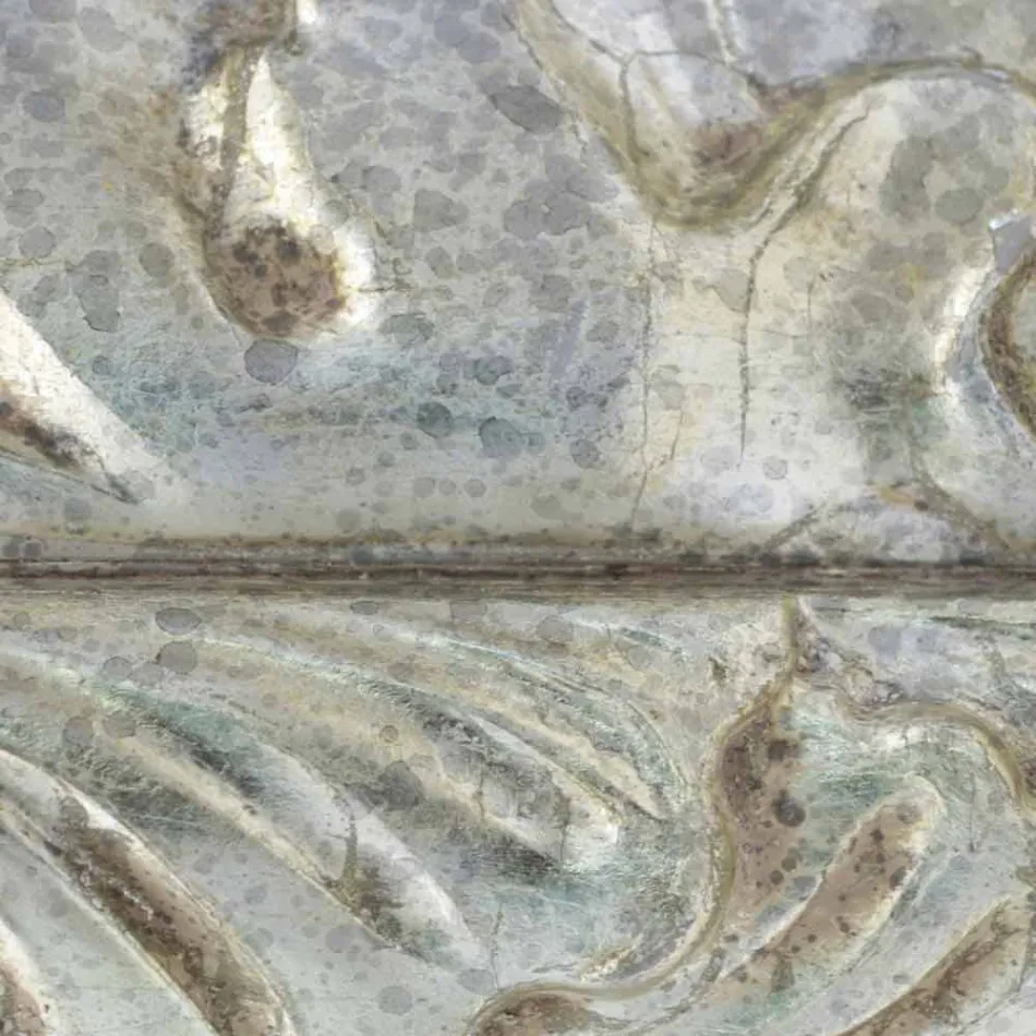 Handgjord rektangulär träväggspegel tillverkad i Italien av Nicolò Viadurini