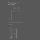 Väggspegel och 3 färgade metallhyllor till höger eller vänster - Noelle Viadurini