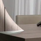 Spegel med LED-bakgrundsbelysning Endast på den runda sidan Tillverkad i Italien - Fabrikat Viadurini