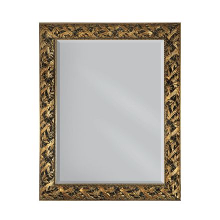 Spegel med jordspegel och bladguldsram Tillverkad i Italien - Tane Viadurini