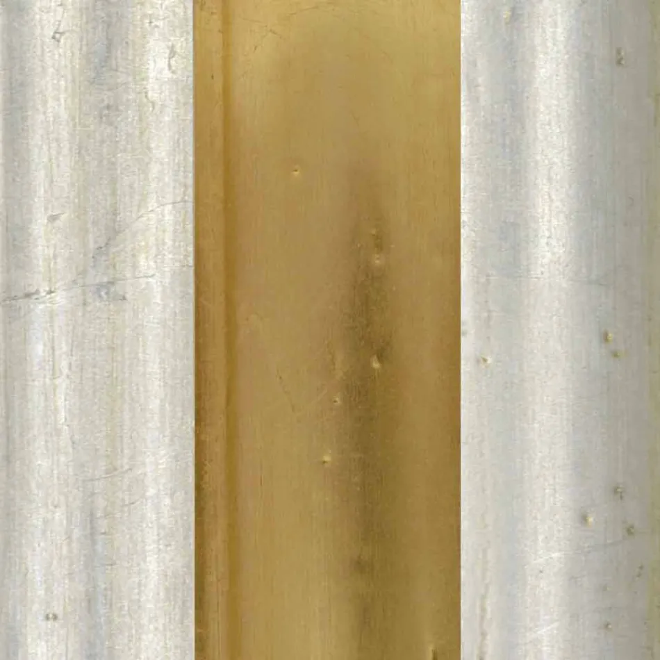 Silver, elfenben och guldspegel spegel gjord i Italien Vittorio Viadurini