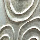 Guld, vit och silver väggspegel av trä Eugenio gjord i Italien Viadurini