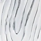 Guld, vit och silver väggspegel av trä Eugenio gjord i Italien Viadurini