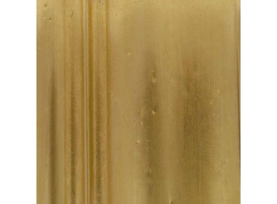 Silverväggspegel, guld trähandgjord i Italien Samuele Viadurini