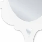 Mirror från vit vägg med ram dekorerad Snow Made in Italy Viadurini