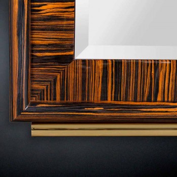 Avfasade spegel från väggen av polerad elfenben och metall Ada 1
