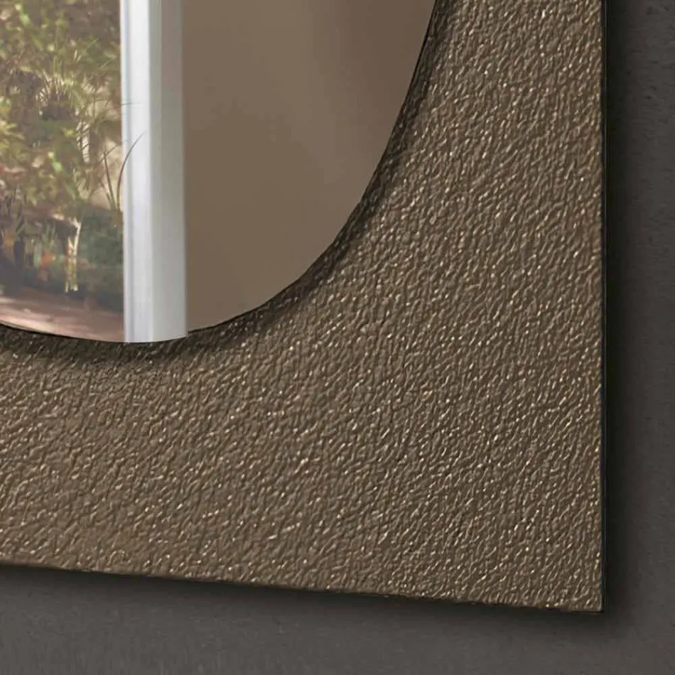 Väggspegel med smidd glasram Tillverkad i Italien - Maverick Viadurini