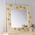 Mirror designer vägg dekorerad med rosor Flower