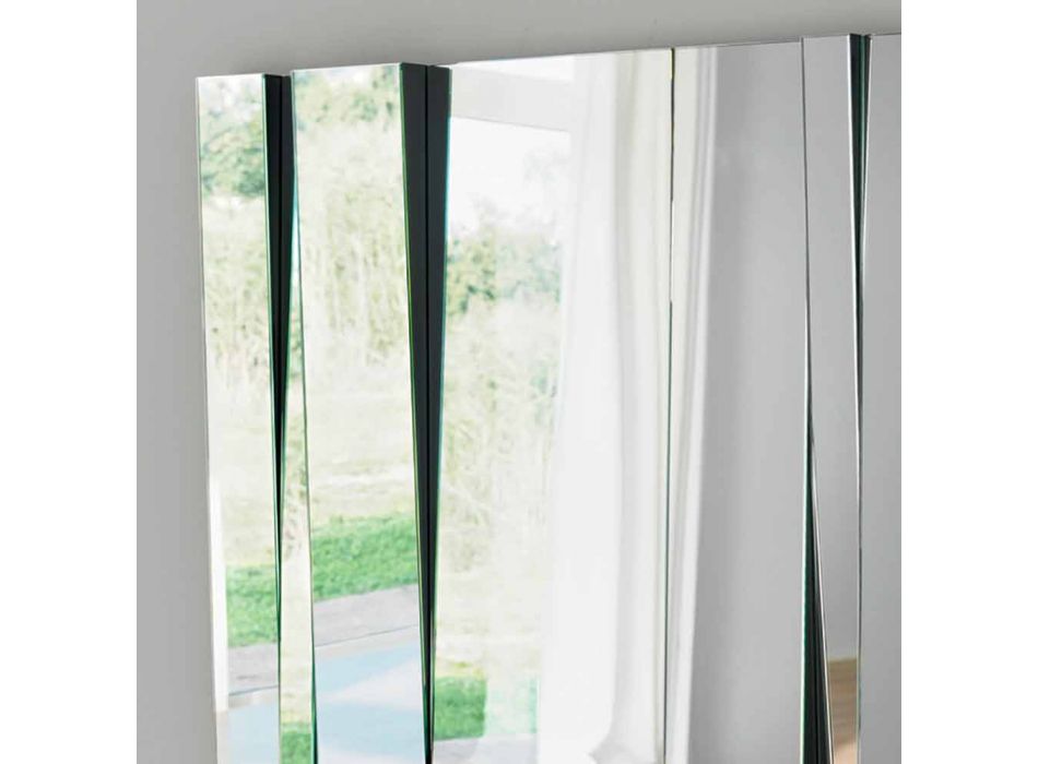 Väggspegel i modern design av glas och metall tillverkad i Italien - Pallino Viadurini