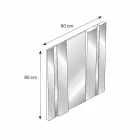 Väggspegel i modern design av glas och metall tillverkad i Italien - Pallino Viadurini