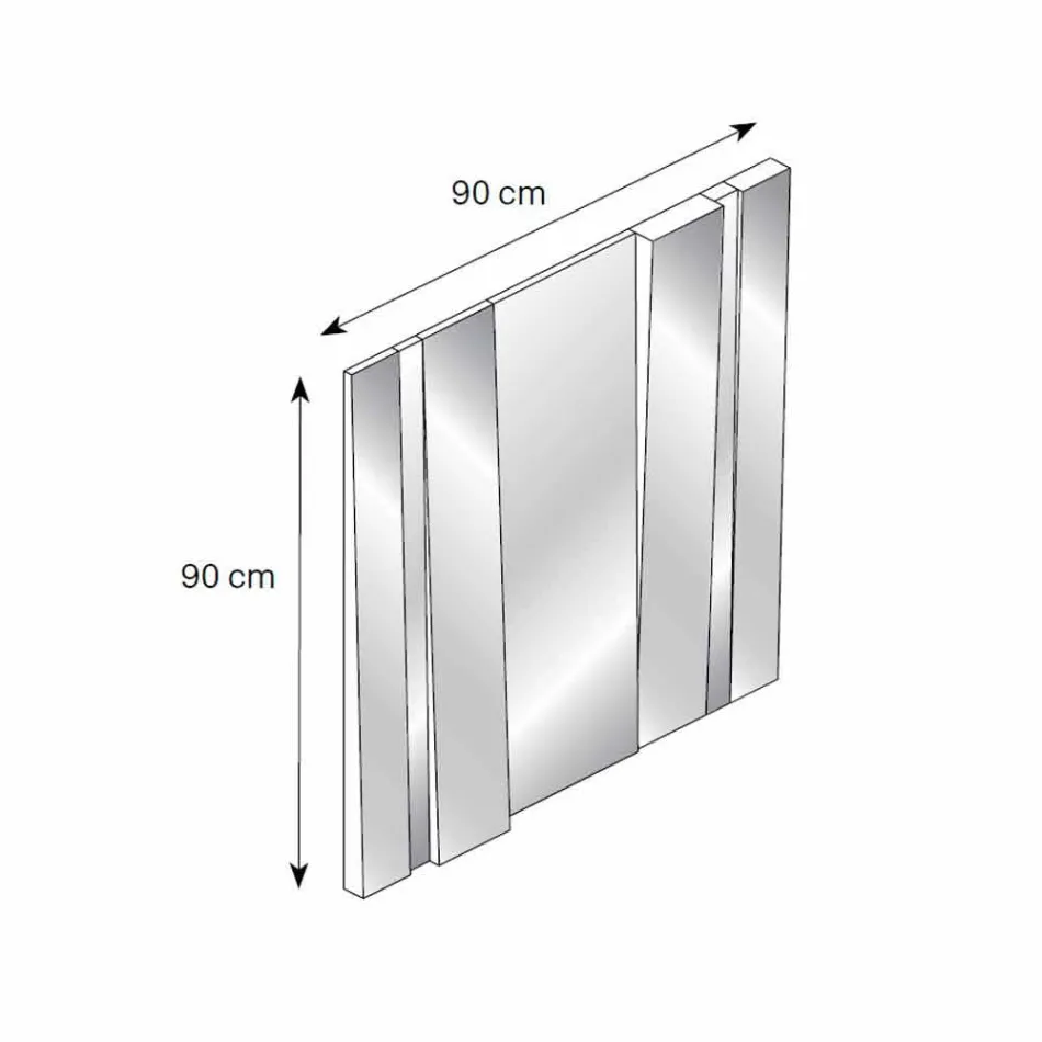 Väggspegel i modern design av glas och metall tillverkad i Italien - Pallino Viadurini