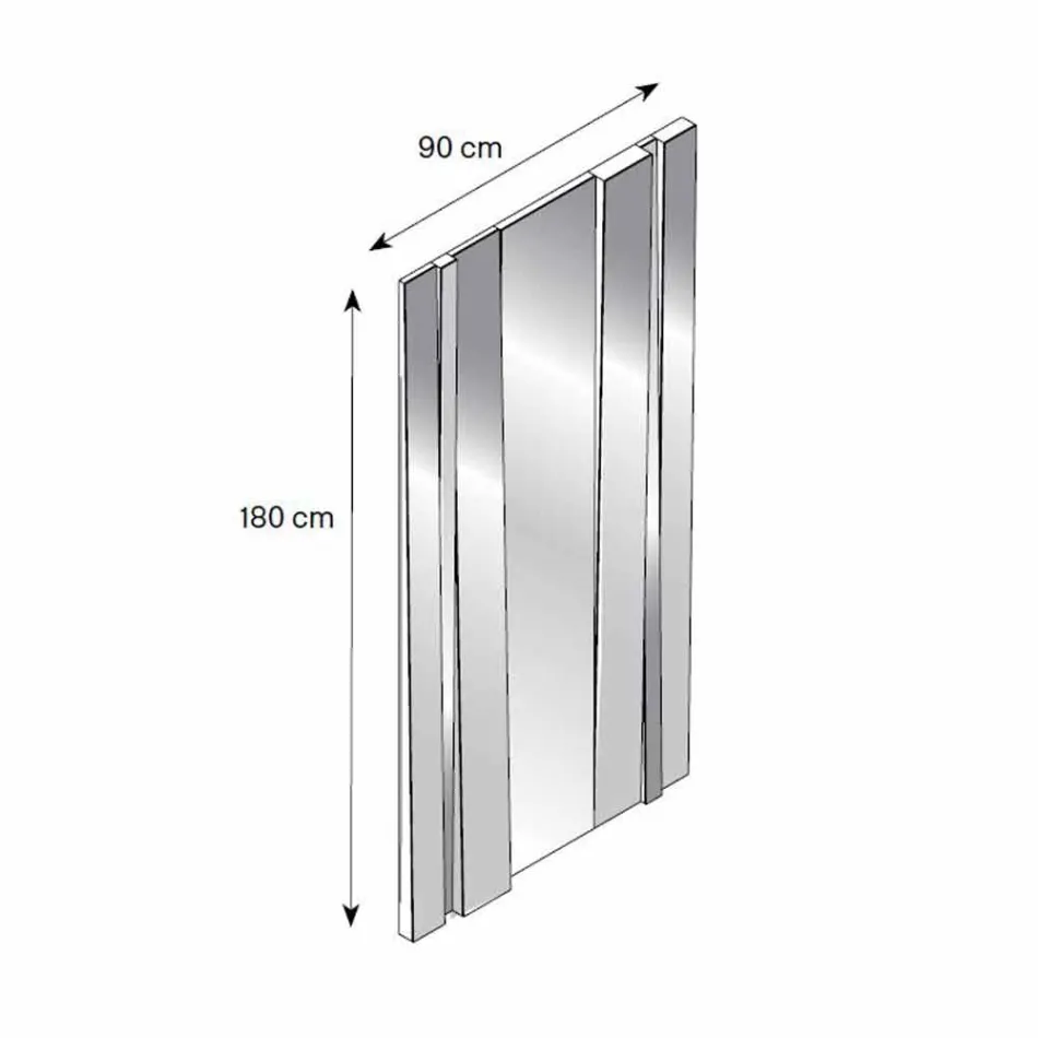 Väggspegel i modern design av glas och metall tillverkad i Italien - Pallino Viadurini