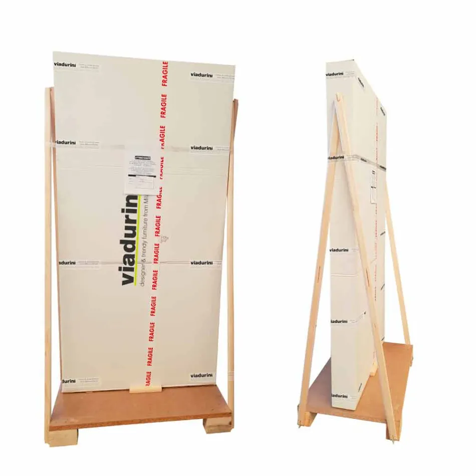 Man & Kvinna modern design Mdf väggspegel formad för hand Viadurini