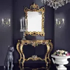 Trägolvspegel och mdf tillverkad i Italien Andrea konsol bordsskiva Viadurini