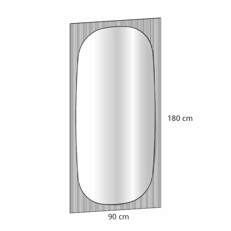 Modern väggspegel med bronsfärgspegel tillverkad i Italien - Bandolero Viadurini
