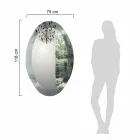 Oval väggspegel i vågigt kristallglas Tillverkad i Italien - Eclisse Viadurini