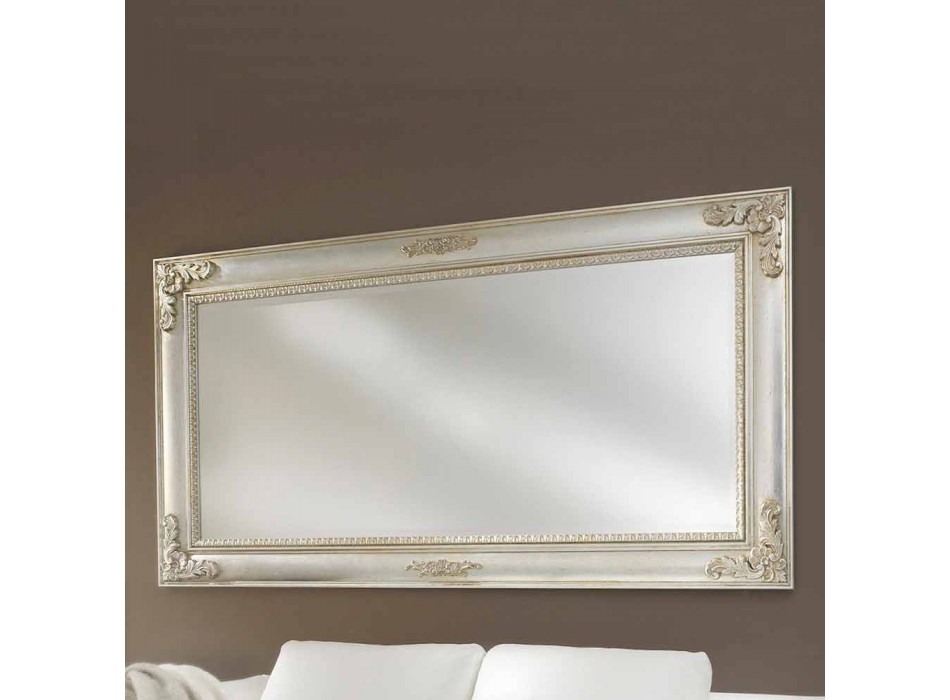 Handgjorda Alessio spegelväggspegel tillverkad i Italien Viadurini